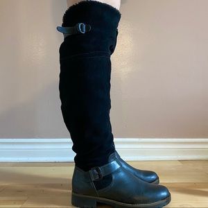 High Over The Knee Leather Winter Boots